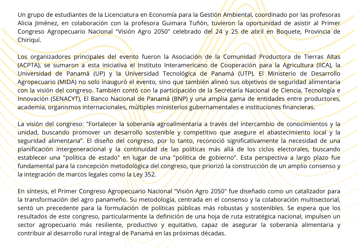 I Congreso Nacional del Sector Agropecuario - Visión Agro 2050