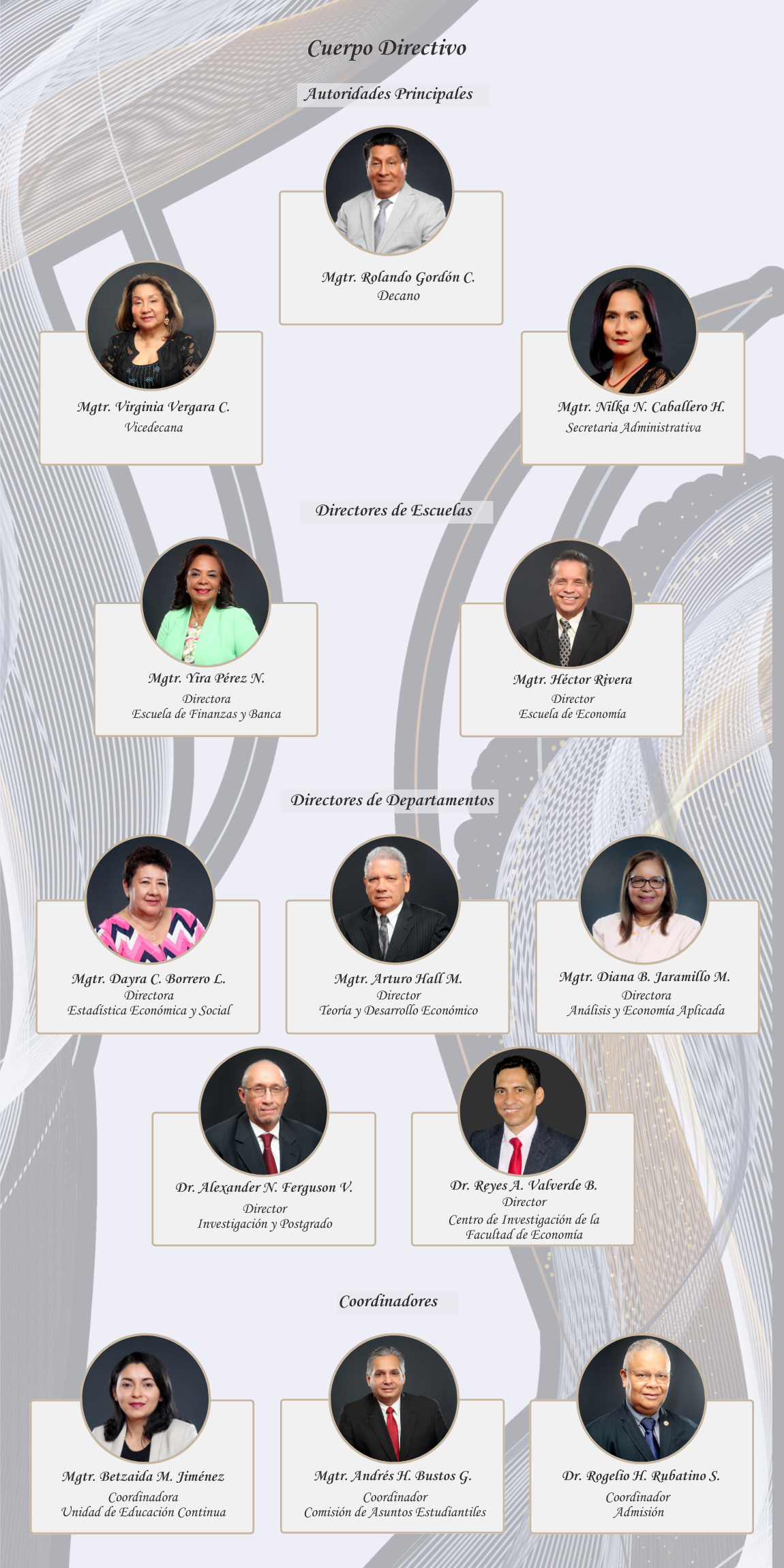 Directivos de la Facultad de Economía