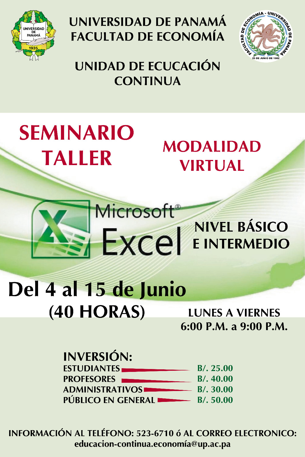 Seminario-Taller de Excel Básico e Intermedio