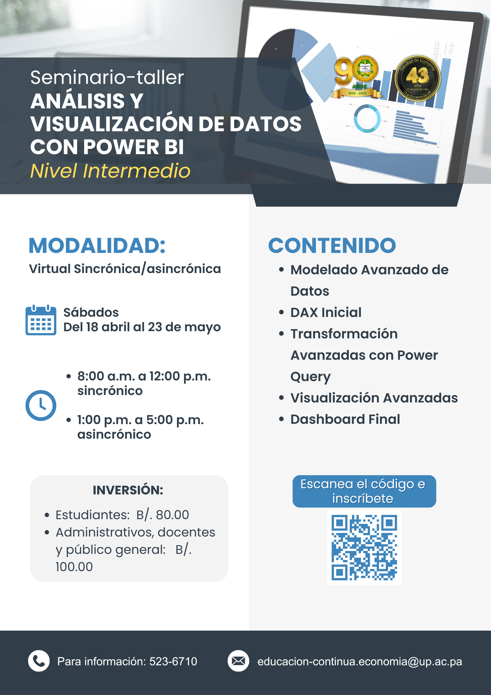 Seminario-Taller de Análisis y Visualización de Datos con Power BI – Nivel Intermedio