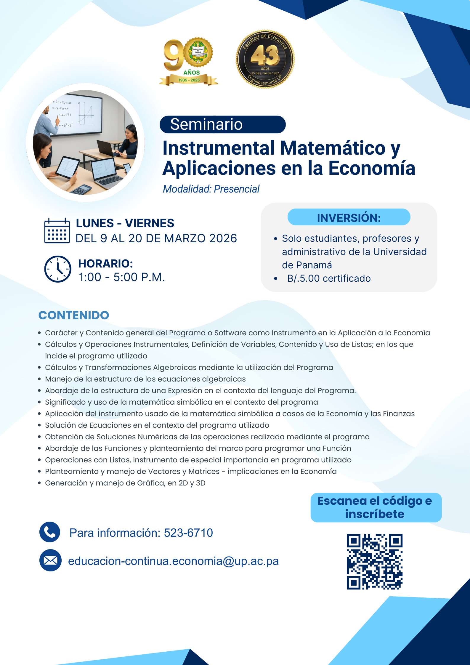 Seminario de instrumental matemático aplicado a la economía