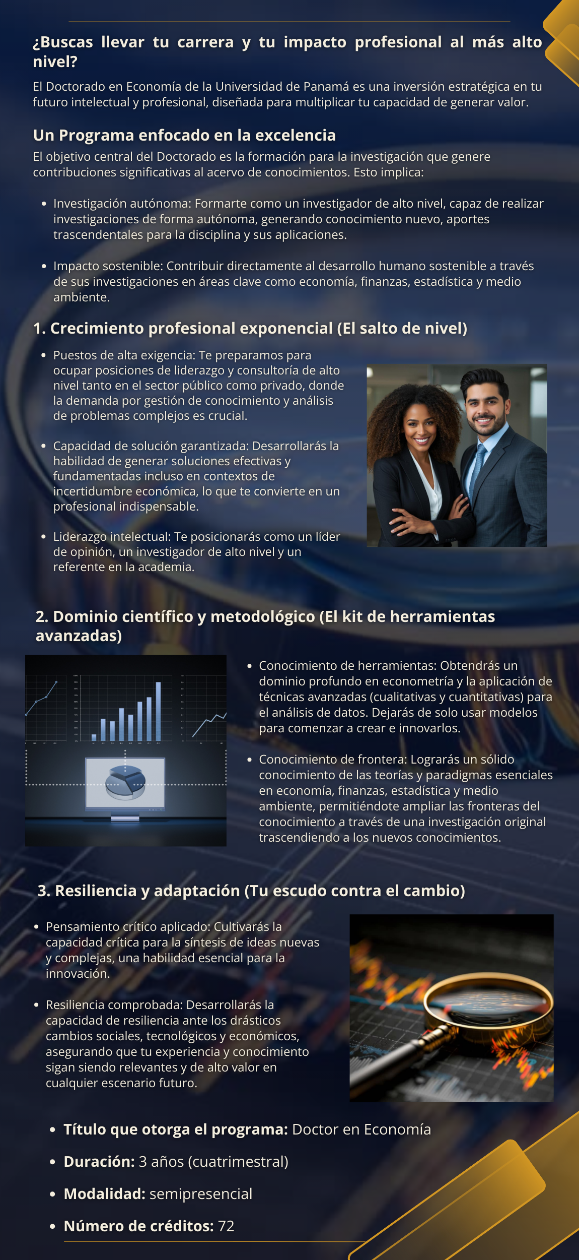 Imagen con la información sobre el Doctorado en Economía