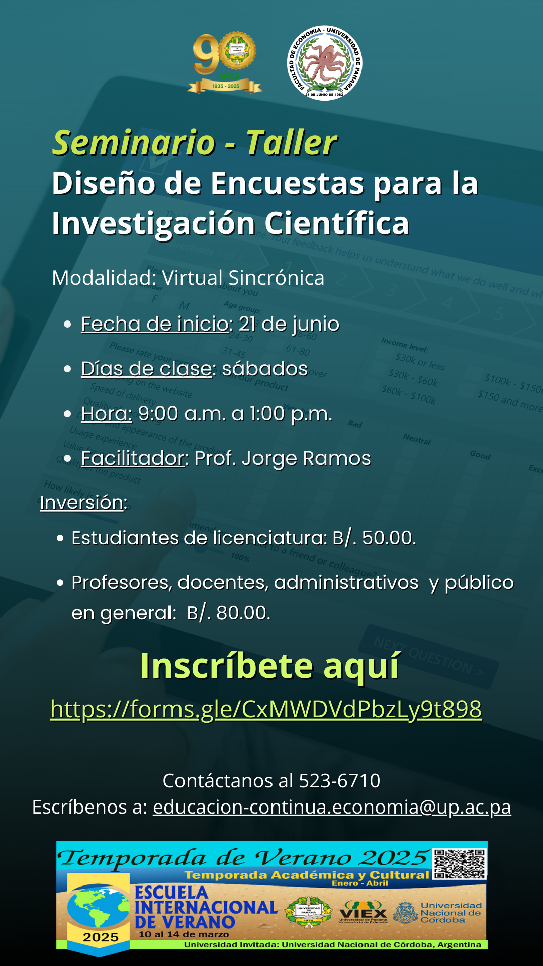 Seminario-Taller Diseño de Encuestas para la Investigación Científica
