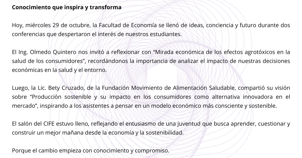 Imagen con el texto de la noticia