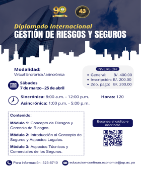 Diplomado Internacional en Gestión de Riesgos y  Seguros
